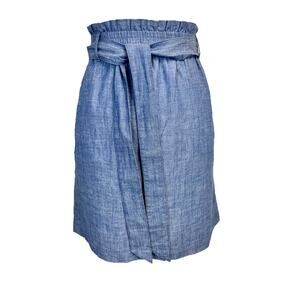 J. Crew Re-Imagined Skirt size Medium Denim Chambray Pockets Casual Summer Beach